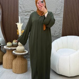 abaya simple manche revers